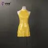 Comércio Exterior Transfronteiriço Vestido Sequin Sem Mangas para Crianças Cheerleading Ginástica Bodycon Saia Traje de Performance Sequin Dança de Jazz