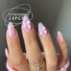 Peças de Unha Quentes Transfronteiriças Estilo Europeu e Americano Manicure Francesa Patch Pó Cor de Contraste Preto Explosões de Comércio Exterior Unhas Postiças Produtos Acabados
