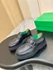 Mocasines BV de Cuero Genuino con Suela Gruesa y Hebilla para Hombre, Zapatos Slip-On de Punta Redonda, Retro Transfronterizo que Aumentan la Altura, Ropa de Trabajo, Zapatos Casuales para Hombre