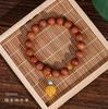 Pulsera de sándalo de Papúa con cuentas, pulsera de madera con cuentas de calabaza encerada para niños y niñas