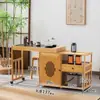 Mesa de Chá Móvel para Varanda Mesa de Chá Doméstica Armário de Chá Giratório Mesa de Café Moderna com Rodinhas Carrinho de Chá Pequeno de Luxo Leve Famoso da Internet