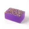 Jabón Artesanal Personalizado con Aceites Esenciales y Grandes Trozos de Pétalos de Flores Secas, Osmanthus, Jazmín, Lavanda, Aceite Esencial de Rosa, Jabón Hecho a Mano como Recuerdo