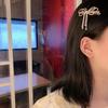 Hollow tassel borboleta clipe lateral atacado strass coreano clipe de cabelo leve luxo senhoras pato bill clip metal acessórios de cabelo atacado