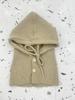 Balaclava estilo ins da Coreia do Sul cachecol com cordão e botão feminino boné com gola integrada boné de pullover quente de inverno proteção para as orelhas