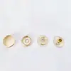 Broches de Presión Blancos Grandes de Cobre 201 de 15 mm, Botones de Presión Invisibles de Tipo Broche Multicolores, Accesorios para Ropa sin Coser, Broches de Presión de Metal de Cuatro Partes
