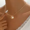 Moda Europea y Americana Estilo Lujo Ligero Joyería Transfronteriza Versátil de Moda Colgante Pequeño en Forma de Cruz Collar Personalizado de Gama Alta