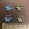 Flor de Seis Pétalas Oca Dourada e Prateada Adorno de Cabeça Nupcial Patch Leque de Casamento Acessórios Galvanoplastia Acessórios de Joalheria DIY Acessórios de Cabelo
