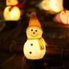Luz solar para paisaje de muñeco de nieve, luz para césped, juego de jardín, luz navideña, cadena de luces decorativa para exteriores, luz impermeable para césped