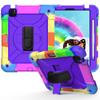 Suporte de rotação de 360 graus colorido PC + silicone três em um pacote iPad Air4 10.9 alça de mão alça de ombro concha