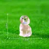 Nuevo producto transfronterizo: figuras luminosas de cachorros lindas, mini decoraciones adorables, adornos para manualidades, accesorios para colgar y figuras de paisajes en miniatura