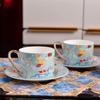 Nuevo Set de Tazas de Café Rey de la Selva con Doble Platillo, Plato Tamaño Filete, Plato de Cena, Set de Tazas, Caja de Regalo, Estilo Lindo