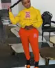 Novo conjunto de moletom com capuz casual de comércio exterior marca de moda conjunto de moletom estampado com cabeça de urso tamanho europeu moletom