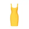 Vestido Dulce de Calle Estilo Ins Color Sólido Color Puro Corte Limpio Ajustado Sexy Escote Bajo Nicho