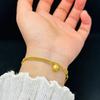 Tobillera de bolitas doradas pequeñas para mujer 2023 nueva moda bajo demanda oro de 18k cadena de pie rojo neto acero de titanio no se desvanece