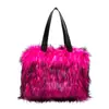 Nova Bolsa de Pelúcia Portátil para Armazenamento Outono e Inverno, Alta Qualidade, Fashion, Peluda e Versátil, Bolsa Peluda Transversal
