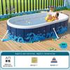 Piscina para niños sin inflable, piscina de baño para niños sin instalación, abierta, grande, plegable, para exteriores, para uso doméstico