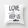 Almohada de Dibujos Animados Creativos Letras Inglesas Piel de Durazno Cojín para Sofá Funda de Almohada de Cabecera Personalizable