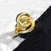 Anillo de bobinado entrelazado estilo europeo y americano temperamento ins estilo frío hip hop disco anillo de cruz hueco joyería