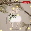 Decoração de Natal Nova Transfronteiriça Pequenos Enfeites de Madeira Etiquetas de Decoração de Natal Artesanato em Madeira Enfeites para Árvore de Natal