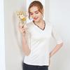 Verão nova seda ácido acético malha manga curta t-shirt feminina sexy renda v-neck mulberry seda fina meia manga base camisa