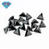 Huagang Gems 5A Zircón Negro Triangular de Ángulo Recto Piedra Suelta, Gema Artificial Cz Triangular de Fondo Puntiagudo