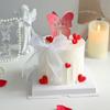 Decoración de pastel de estilo sencillo para el Día de San Valentín de Tanabata, lazo de confesión de pareja, cinta de hilo de cola de pez, vestido con complemento