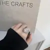 WowLight Anel de Flor de Pérola em Cluster de Luxo para Mulheres Trabalho Pesado Cravejado com Strass Anel Aberto Ajustável Anel de Pérola Atacado