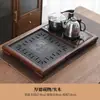 Bandeja de Chá Imitação Pedra Dourada Preta, Jogo de Chá Integrado Totalmente Automático, Fogão de Indução Kung Fu Doméstico, Mesa de Chá Grande para Sala de Estar, Estilo Retrô