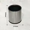 Papelera Grande de Acero Inoxidable para Hoteles, Habitaciones de Huéspedes, Salas de Masaje de Pies, Salas de Billar, Casas de Huéspedes, Inodoros y Ranuras de Baño