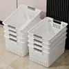 Cesta de almacenamiento para artículos del hogar, caja de almacenamiento de plástico, organizador para gabinetes de cocina, cesta de almacenamiento de escritorio para bocadillos y juguetes