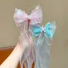 Horquilla de lazo para niña, accesorio para el cabello, cinta de princesa sirena Aisha, horquilla para el cabello, manos de niña pequeña
