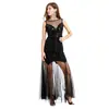 Vestido de Lentejuelas Largo de los Años 20 Sexy Sin Mangas Bordado Retro Europeo y Americano Gatsby Vestido de Noche Producto Nuevo Dropshipping