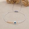 Ins Nicho Estilo Étnico Europeu e Americano Vidro Olhos Azuis da Sorte Miçangas Trançadas Miçangas de Arroz Miiyuki Pulseira Pequena para Mulheres