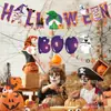 Ba281 Halloween Boo Fiesta Festiva Guirnalda de Banderines Fiesta Feliz Cumpleaños Pancarta de Banderines Guirnalda