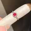 Anillo Abierto de Flor Ovalada con Circonita Bling Transfronterizo Europeo y Americano Anillo para Dedo Índice de Lujo Ligero Sensación de Alta Gama Anillo Exquisito para Mujeres