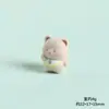 Urso Animal Flocado Tridimensional de Resina Faixa de Barriga Fofo Acessórios de Joias DIY Decoração de Mesa de Carro Pequenos Enfeites