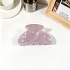 Presilha de Garra Média com Textura de Acetato e Diamantes Estrelados, Presilha de Cabelo Estilo Bm Meio Preso, Pente de Cabelo Fofo e Elegante para Prender Rabos de Cavalo Altos