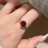 Anillo abierto redondo de circón minimalista estilo francés, sensación de alta gama nicho, anillo único y versátil para el dedo índice, joyería exquisita vintage