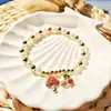 Pulseras de Cuentas Transfronterizas Europeas y Americanas Más Vendidas, Fruta, Cereza, Fresa, Amor, Insecto, Pulseras de Perla Chapadas en Oro, Accesorios para la Mano