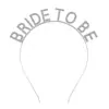 Faixa de cabelo com strass "bride to be" para noiva, acessório de cabelo de metal ferro para decoração de festa de casamento