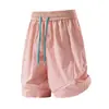 Calça de Secagem Rápida para Casal ao Ar Livre Respirável Cintura Elástica Perna Reta Moda Casual Versátil Esportiva Shorts de Cinco Pontos Soltos