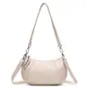 Bolsa de Ombro Transversal Feminina Nova de Couro Macio Estilo Vintage 2026, Bolsa de Chifre para o Dia a Dia Estilo Melard, Design de Nicho