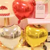 Globo de Película de Aluminio con Forma de Corazón de 10 Pulgadas, Festival Qixi, Día de San Valentín, Corazón de Amor, Promoción en el Suelo, Inauguración, Pequeño Regalo, Decoración de Hotel, Globo de Declaración