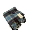 Bufanda de Cuadros Otoño e Invierno 2025 para Mujer Estilo Coreano Borlas Protección Cálida para el Cuello Bufanda Gruesa de Mohair