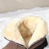 Botas de neve peludas engrossadas estilo coreano para mulheres, com sola grossa, antiderrapantes, com zíper lateral, botas curtas quentes, sapatos de algodão femininos, botas curtas de algodão