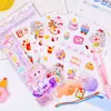 Q Xiaoqi En Stock Papelería Linda para Estudiantes Dibujo Animado Hecho a Mano Pegatinas Guka Cadena Pinzas Set de Pegatinas Artículos de Decoración