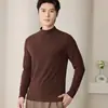 Camiseta Base Gruesa de Polar para Otoño e Invierno, Cuello Alto Medio, Unisex, Canalé Grueso, Adelgazante, Cálida, Corte Ajustado, Estilo Versátil