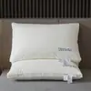 Almohada de algodón puro Clase A núcleo de almohada de hotel ayuda a dormir protege la columna cervical núcleo de almohada completo para el hogar almohada baja un par dispara 2 juegos