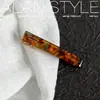 Un Clip Pinza de Pato Simple de Acetato Dorado Etiqueta Dorada Estilo Coreano de Lan para la Parte Posterior de la Cabeza, Pinza Retro para Flequillo, Pasador, Accesorio para el Cabello