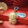 Llavero del Año de la Oveja con Oveja de Dibujos Animados Dorada Zodiacal Colgante de Bolsa de Calabaza Adorno Caja de Regalo de Año Nuevo Personalización Corporativa